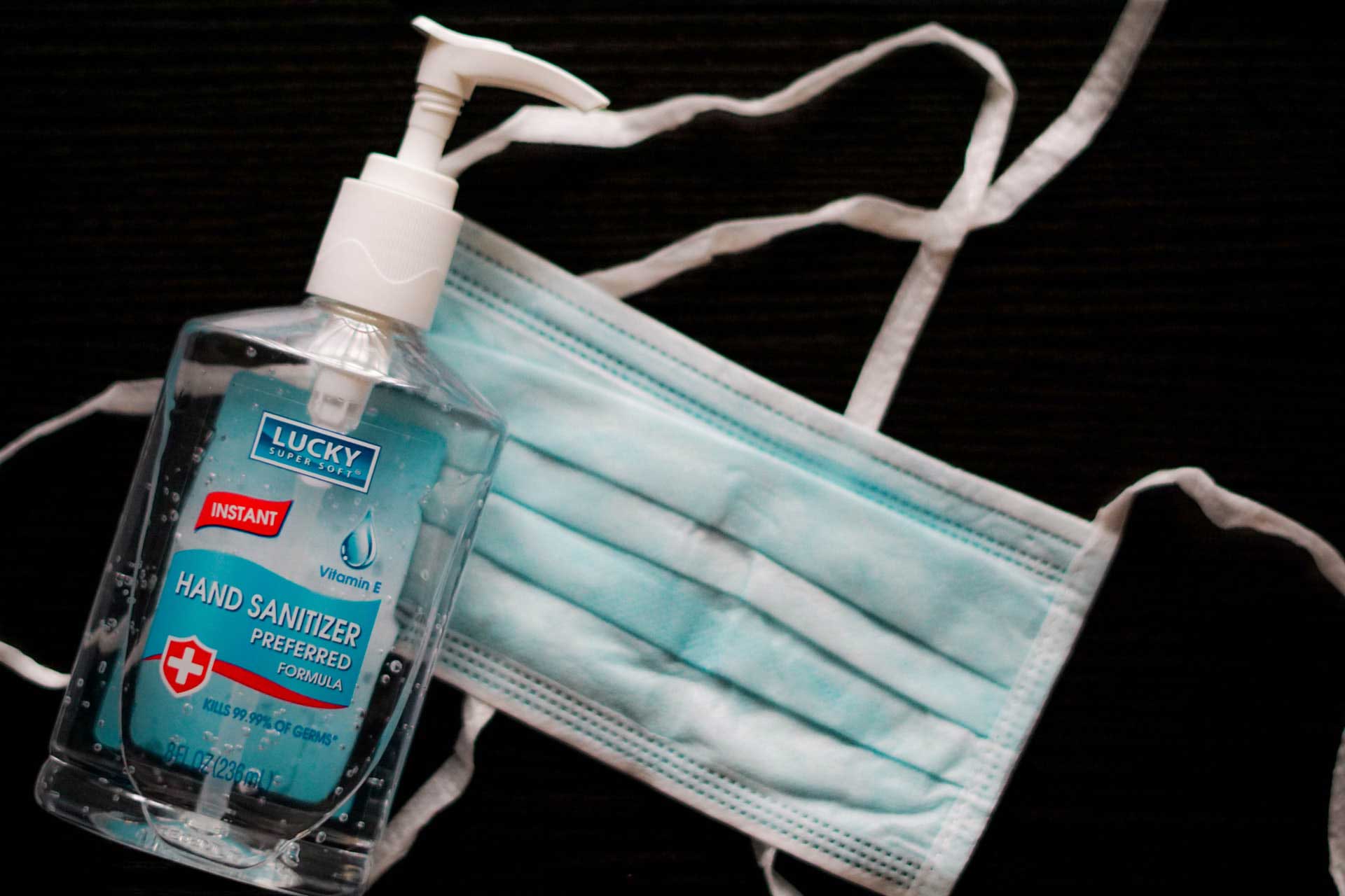 Hand sanitizer and facial mask