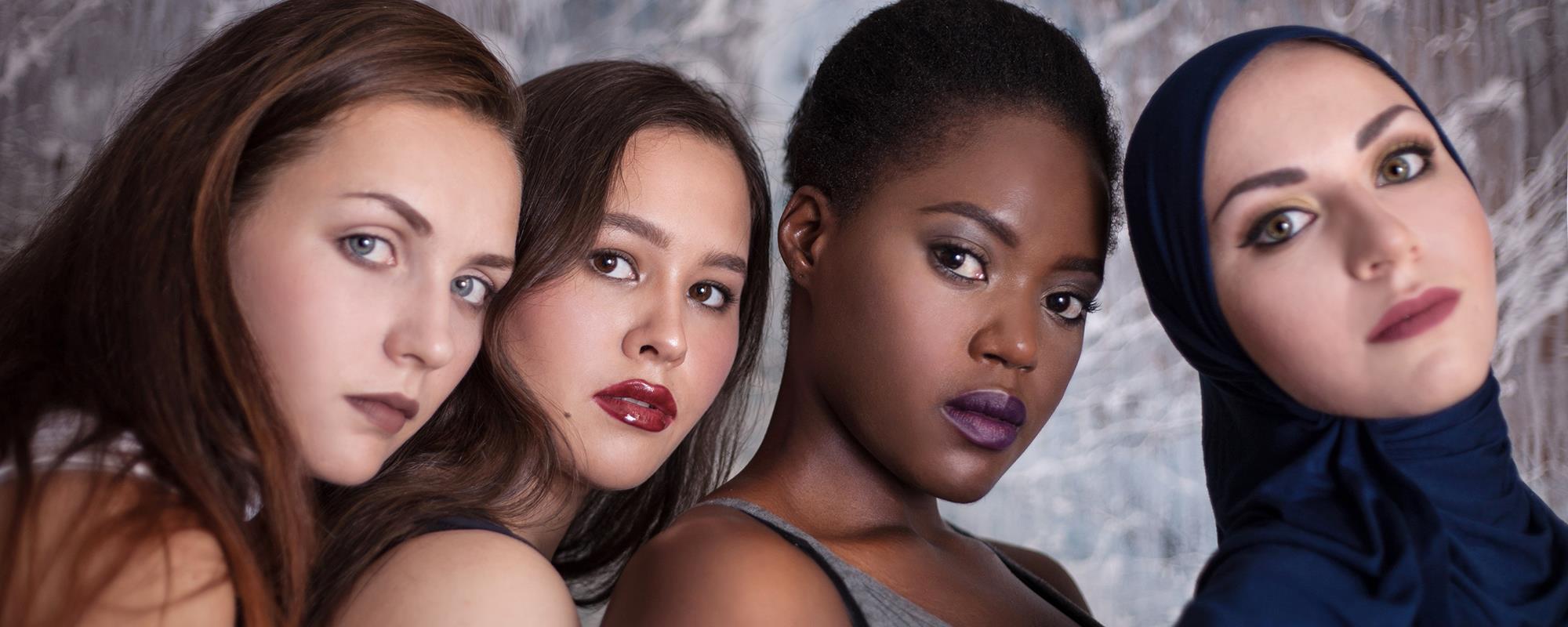 diverse group of women with a range of different skin tones